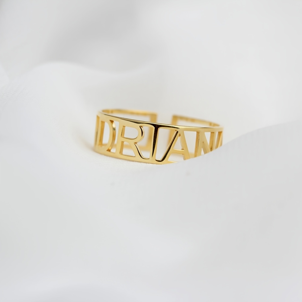Custom Name-Cutout Ring, Perfect for Engagement